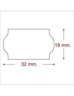 ETIQ.PRECIOS METO Nº1 REM.32x19 BLANCA - Pack de 30 unidades